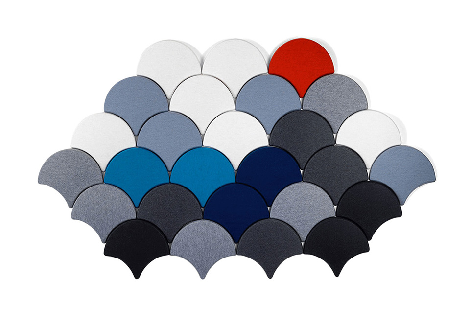 迷人的银杏叶声学吸音板 带来一室绚丽美景