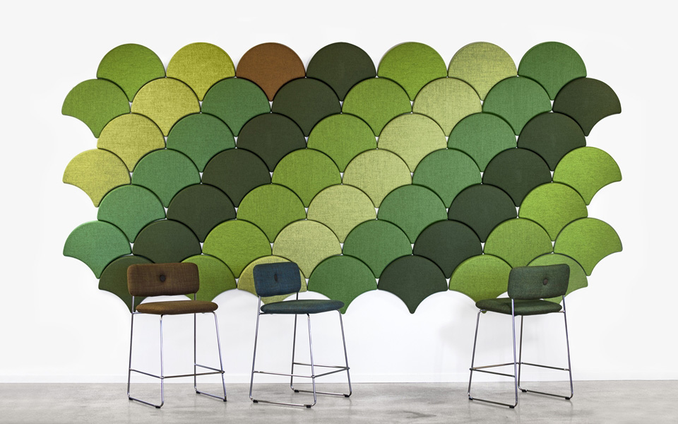 迷人的银杏叶声学吸音板 带来一室绚丽美景