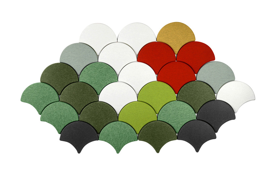 迷人的银杏叶声学吸音板 带来一室绚丽美景