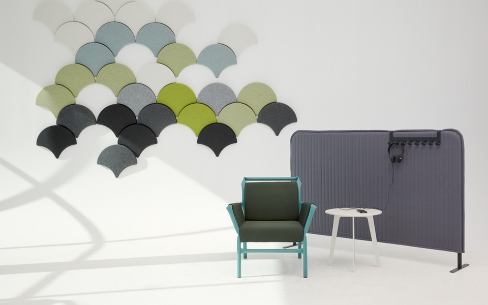 迷人的银杏叶声学吸音板 带来一室绚丽美景