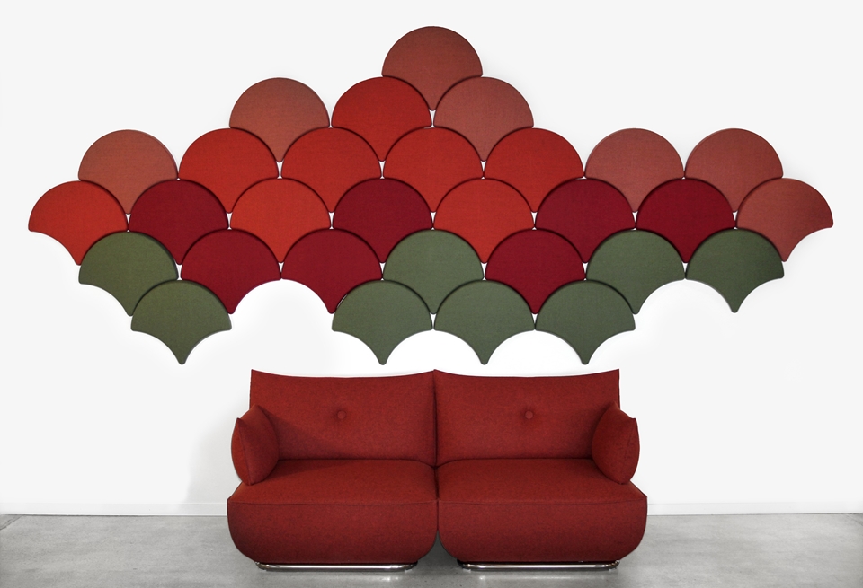 迷人的银杏叶声学吸音板 带来一室绚丽美景