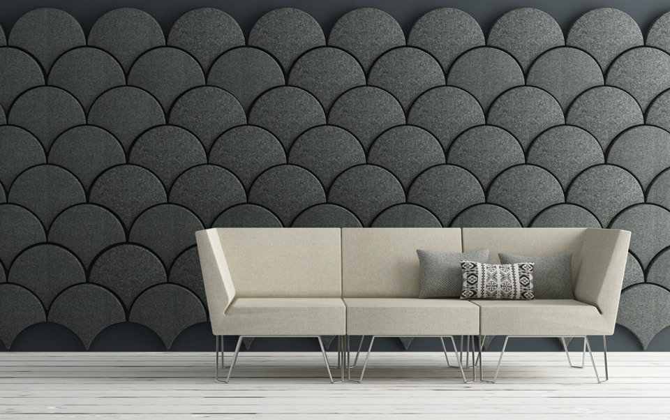 迷人的银杏叶声学吸音板 带来一室绚丽美景