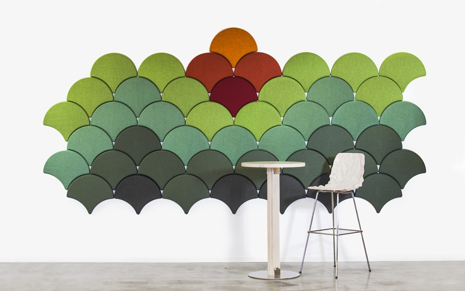 迷人的银杏叶声学吸音板 带来一室绚丽美景